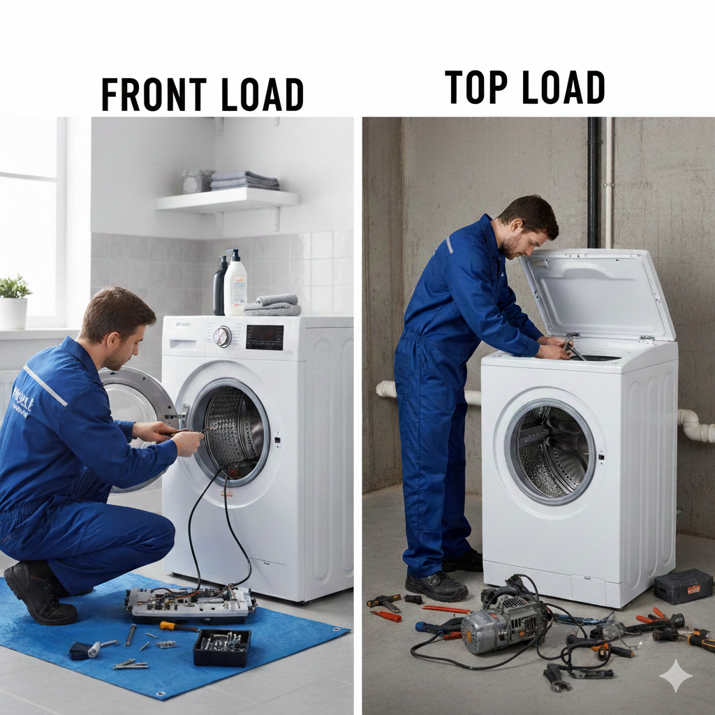 Front Load vs. Top Load Washing Machine Repair – What Costs More? 1 Front Load vs. Top Load Washing Machine Repair – What Costs More?